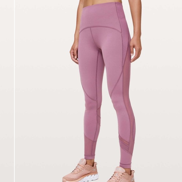 Lululemon Clear The Court Tight *28", Color: Figue/Pink, Size: 6 - Picture 1 of 6